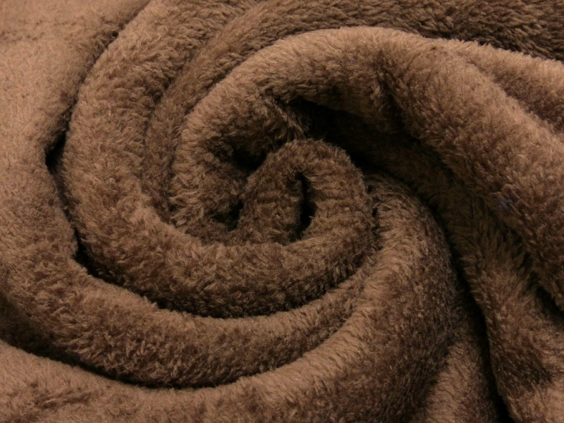 Uni Kuschelfleece braun